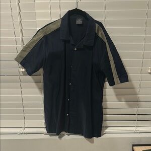 Men's Navy and Gray Shirt